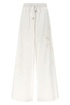 stretch silk trousers