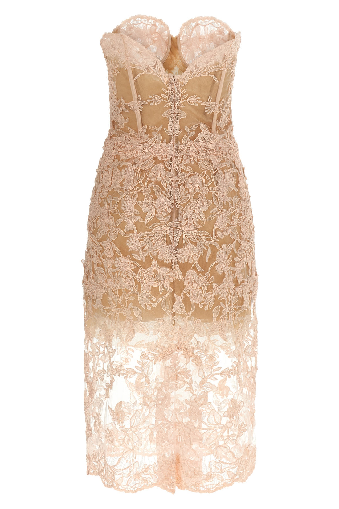 ERMANNO SCERVINO 38 off-the-shoulder tulle and lace midi dress