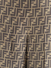 monogram pattern silk pants