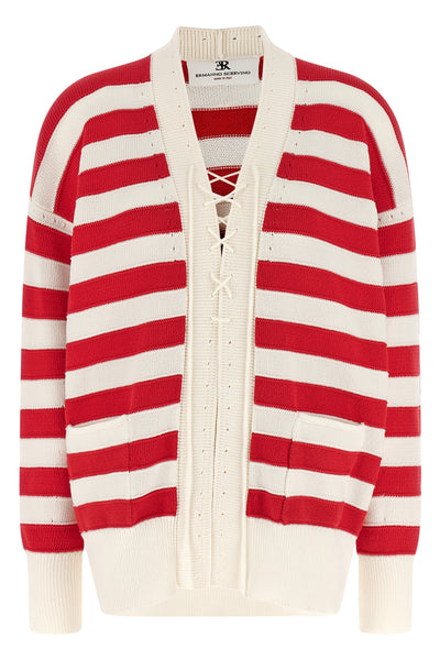 crochet cotton blend cardigan