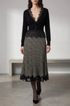 the ermanno scervino midi skirt reinterprets the classic codes through a sophist