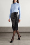the ermanno scervino skirt defines a precise sartorial narrative through the con