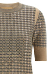 the ermanno scervino short-sleeved sweater stands out for its sophisticated knit