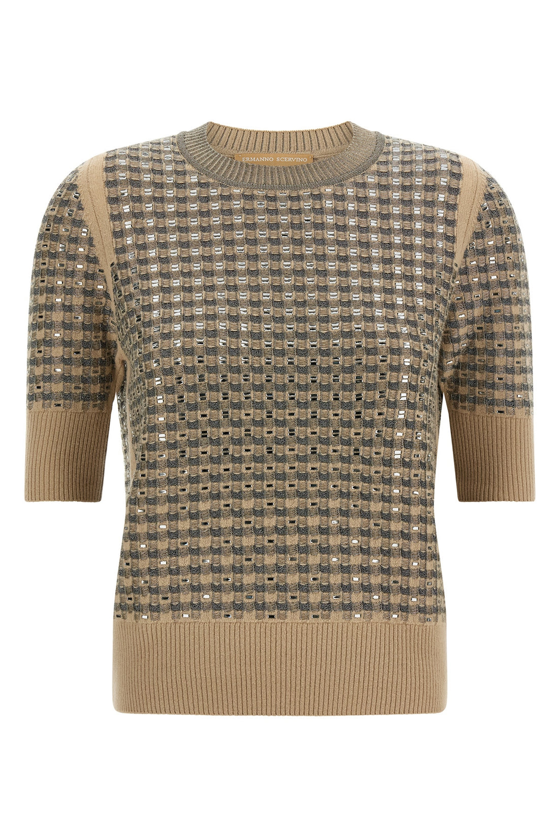 ERMANNO SCERVINO L the ermanno scervino short-sleeved sweater stands out for its sophisticated knit