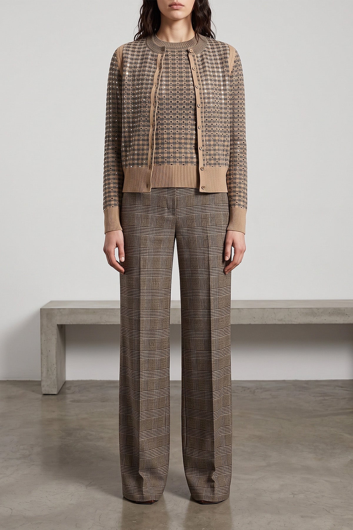 the ermanno scervino cardigan features sophisticated knitting characterized by a