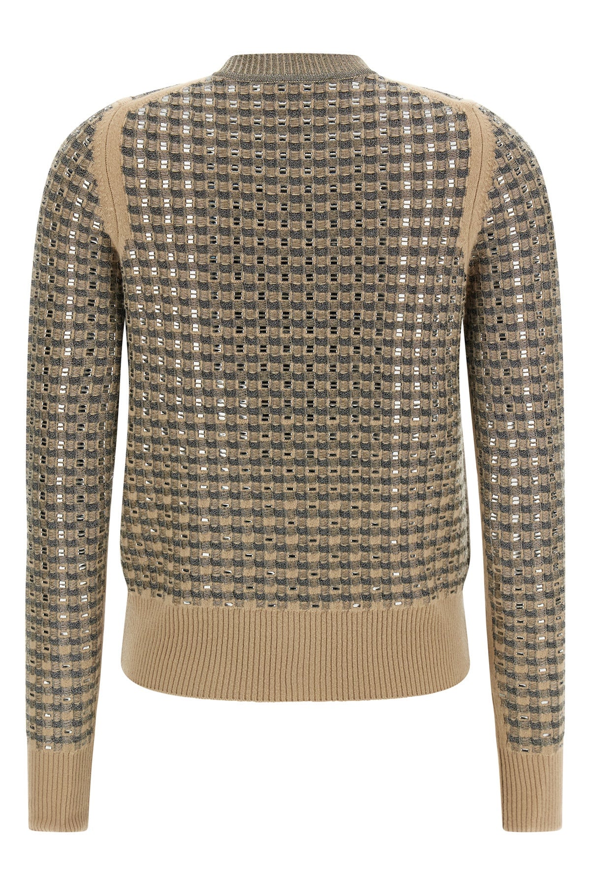 the ermanno scervino cardigan features sophisticated knitting characterized by a