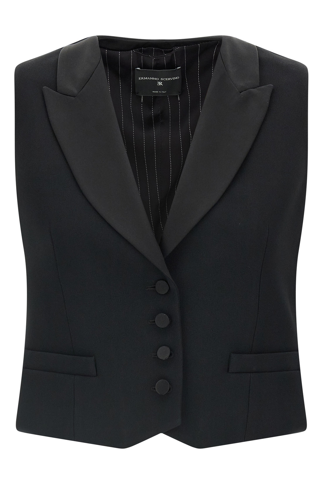 ERMANNO SCERVINO 40 the tuxedo-inspired vest by ermanno scervino redefines the codes of feminine tai