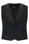 the tuxedo-inspired vest by ermanno scervino redefines the codes of feminine tai