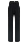 the tuxedo-inspired trousers by ermanno scervino define a slender silhouette thr