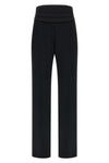 the tuxedo-inspired trousers by ermanno scervino define a slender silhouette thr