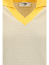 cotton and silk sweater with ff logo