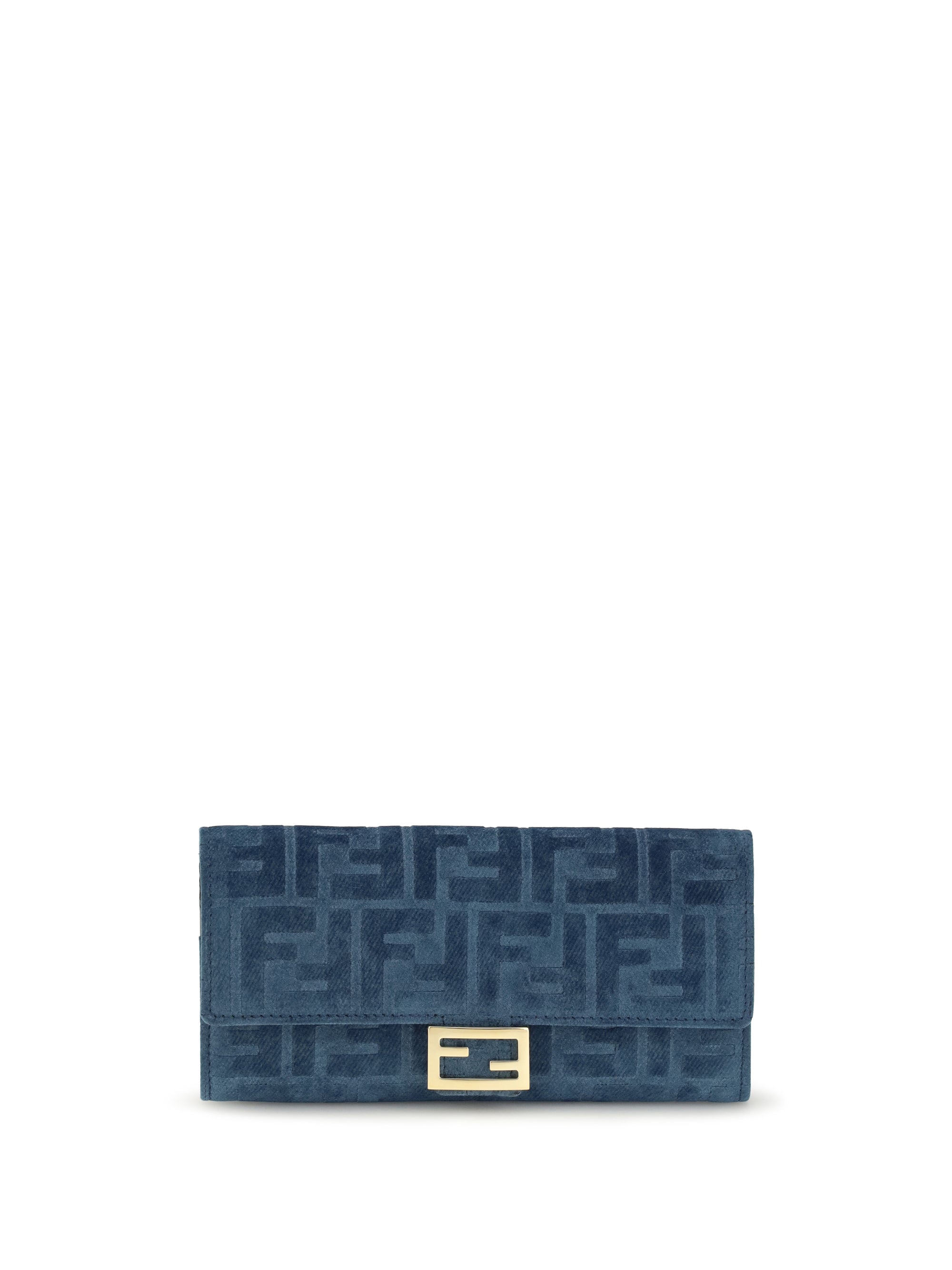 ff denim clutch bag