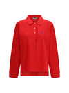 long-sleeve cotton piqué polo