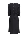 wool and silk midi dress