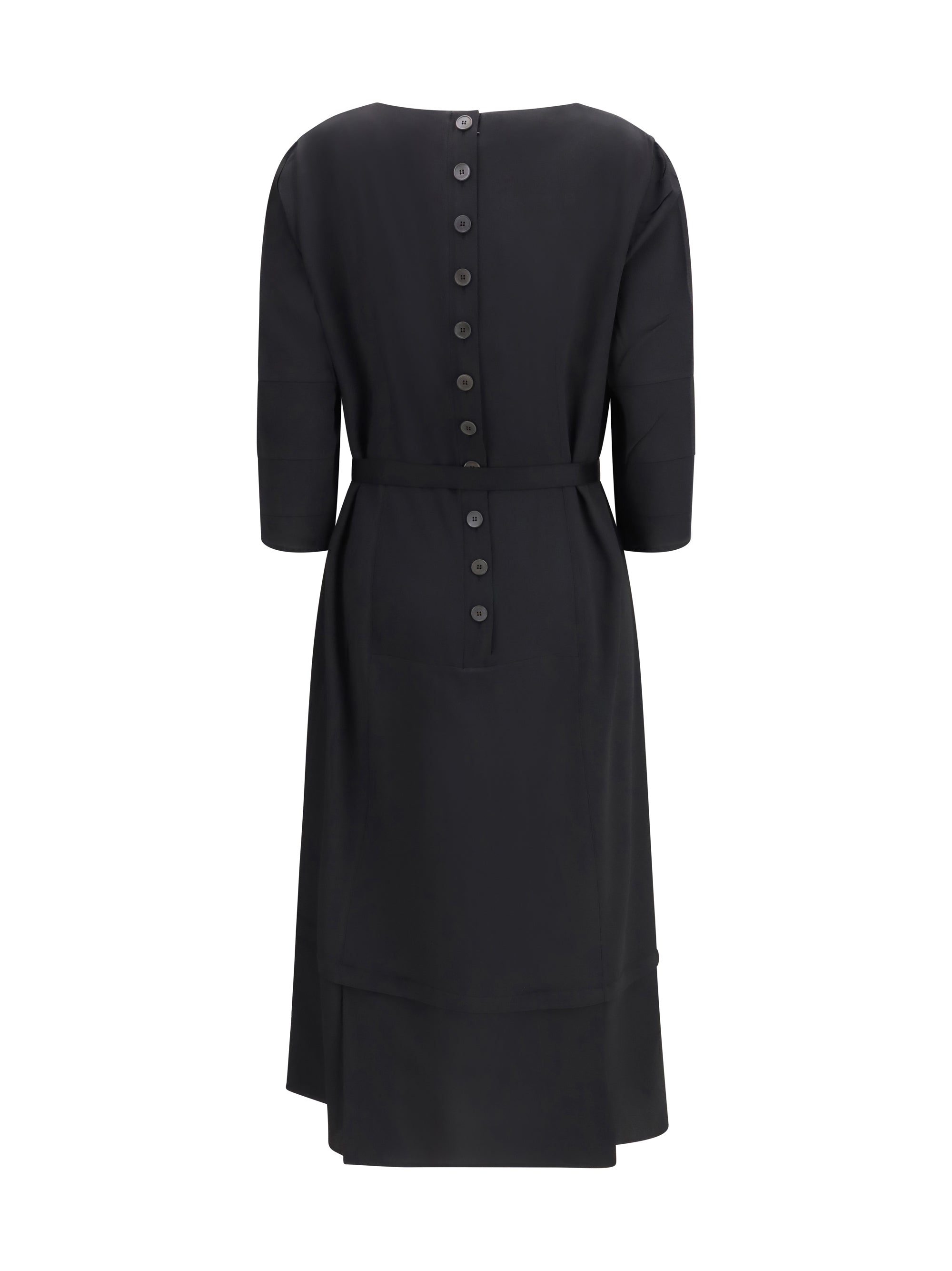 wool and silk midi dress