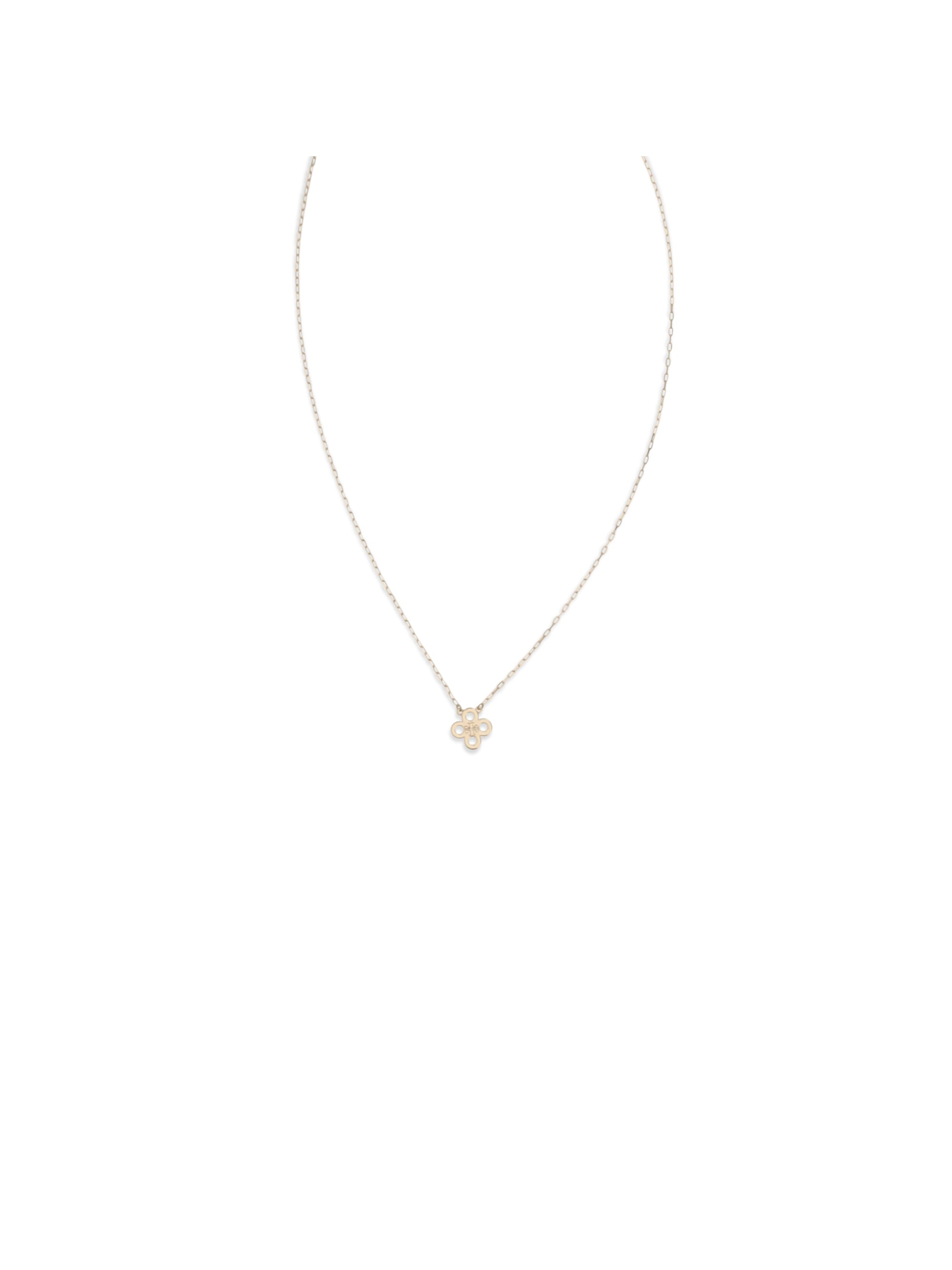 forget me not clover pendant necklace