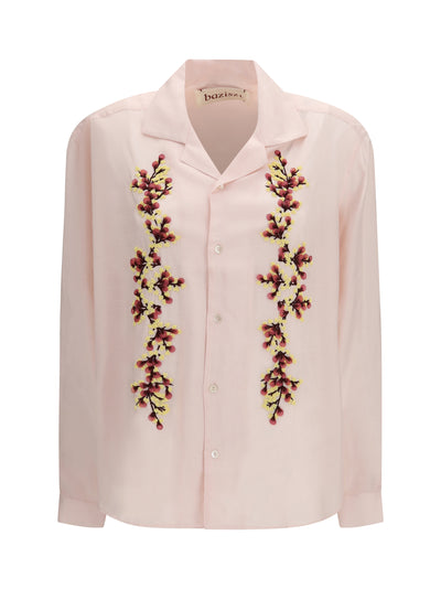 floral embroidered shirt