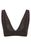 baby girl bra in linen and viscose blend knit