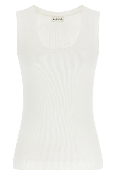 cipria26 ribbed stretch cotton top