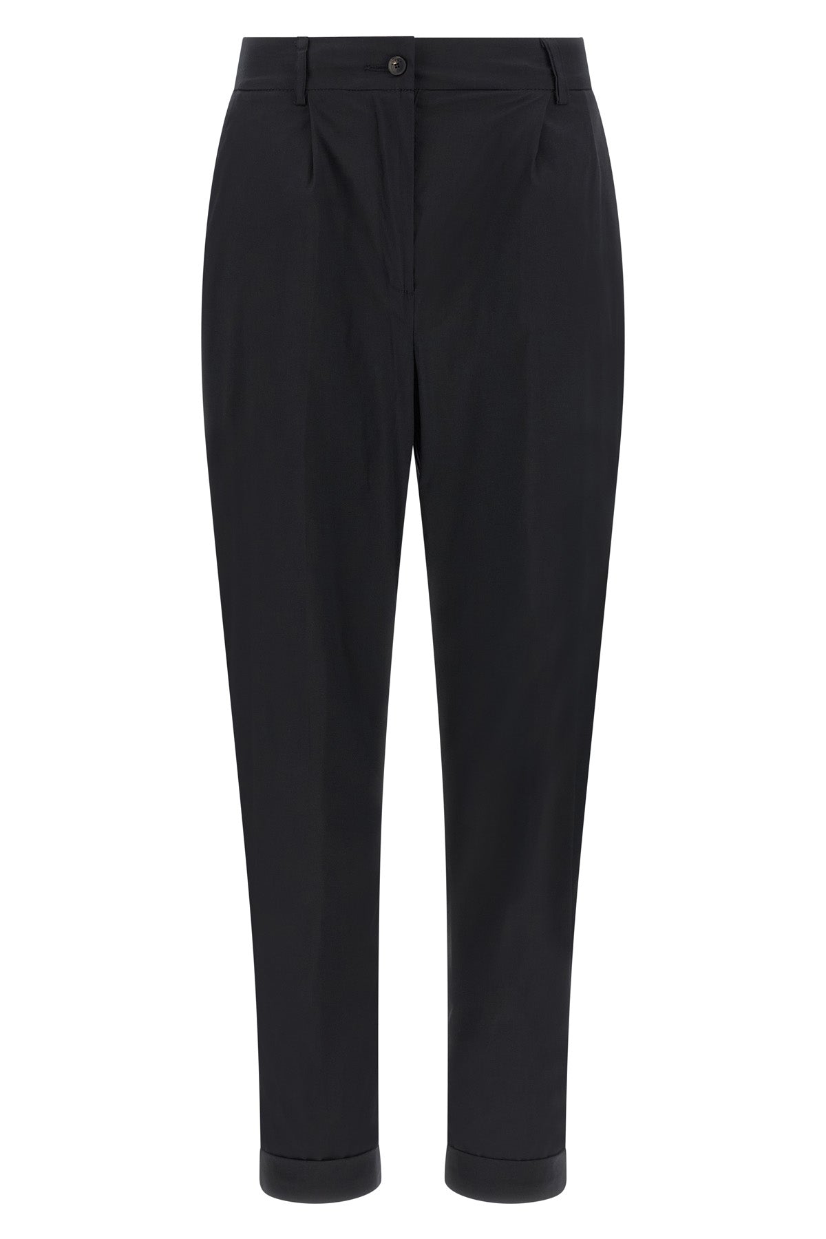 stretch cotton poplin pants