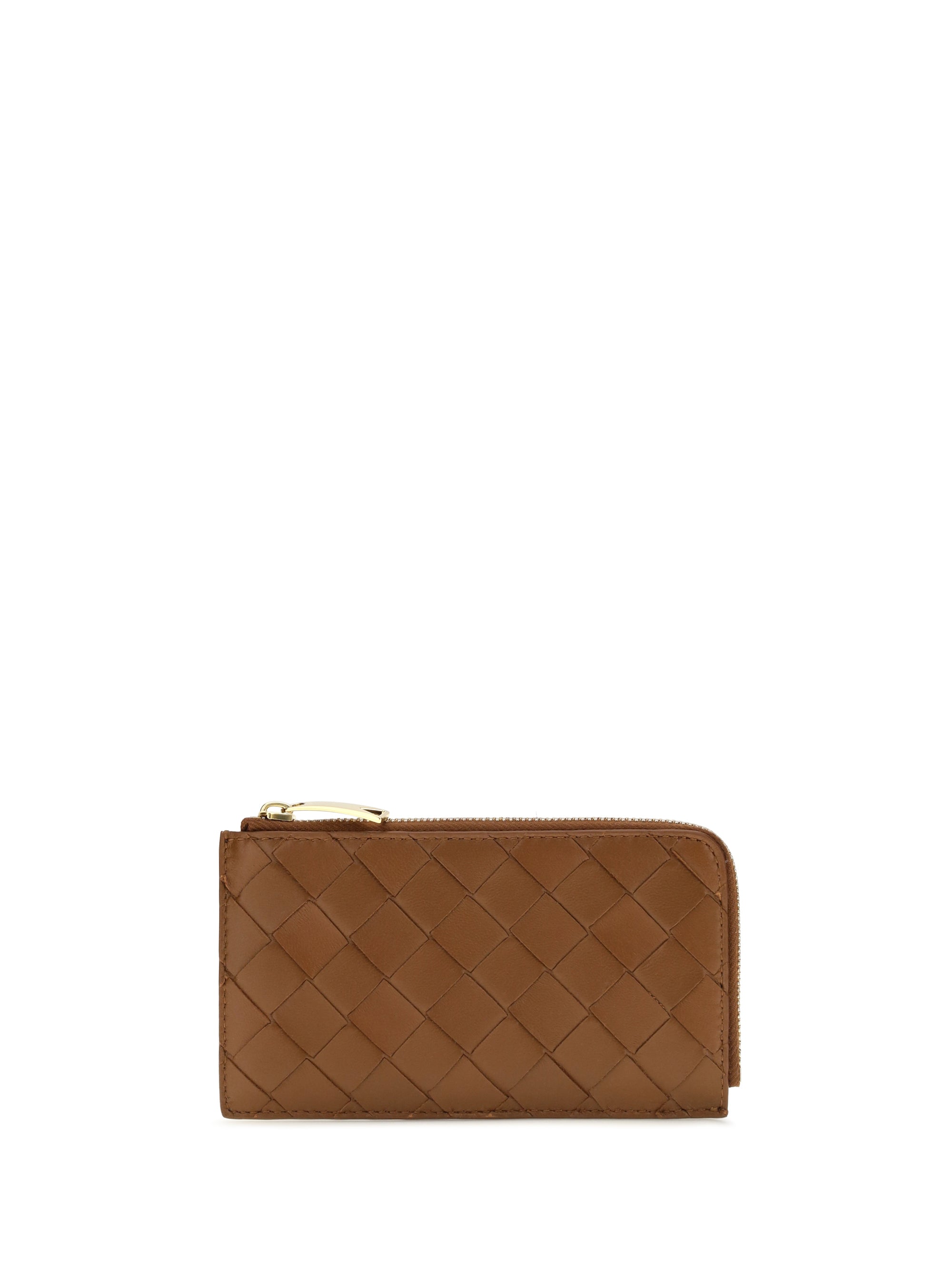 intrecciato zip card holder