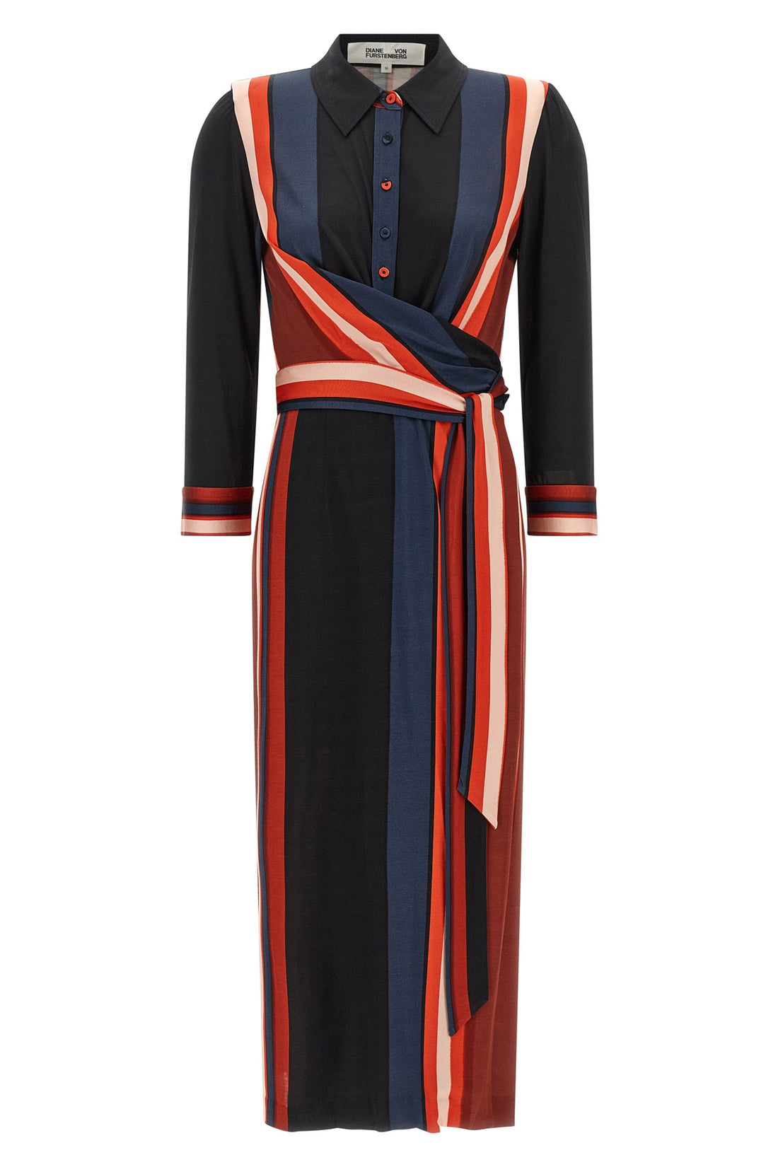 DIANE VON FURSTENBERG L the diane von furstenberg sana midi dress blends the sartorial rigor of a shir