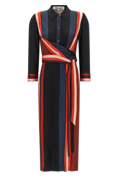 the diane von furstenberg sana midi dress blends the sartorial rigor of a shir