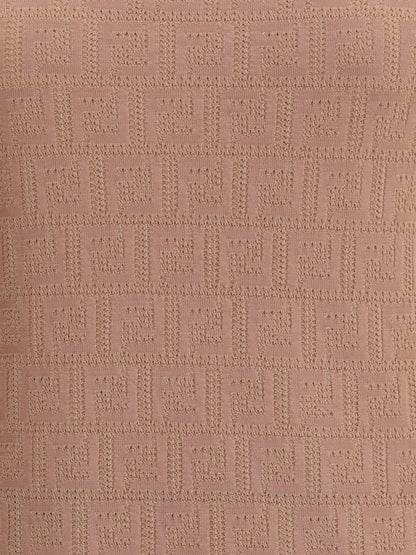 FENDI 40 ff pattern midi dress