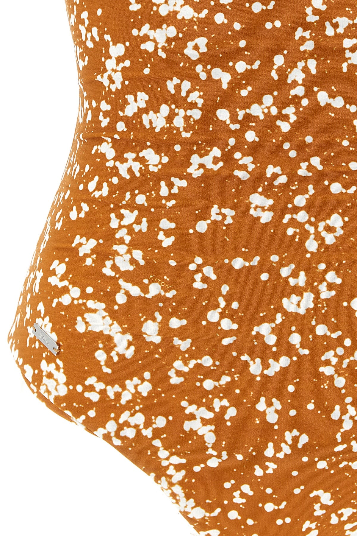 one-piece swimsuit in stretch fabric pattern