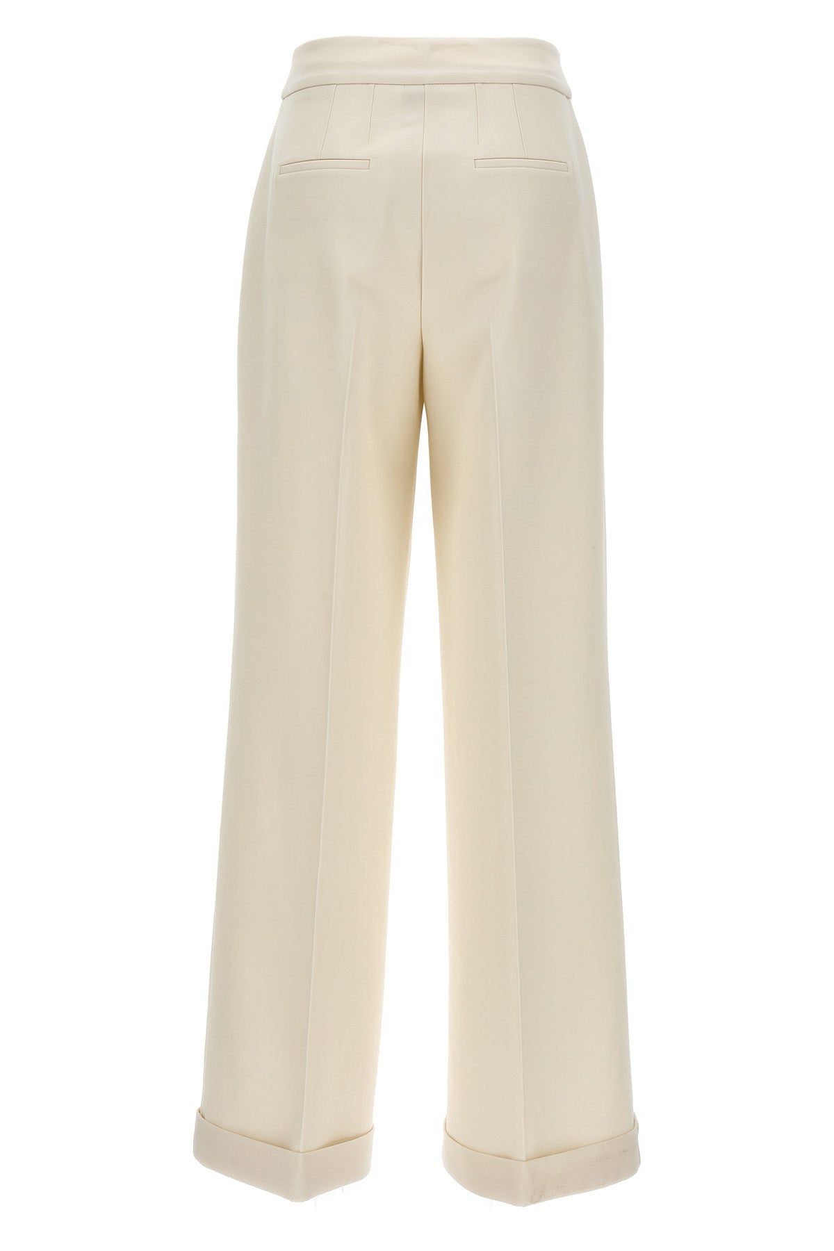 stretch wool jersey trousers
