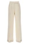 stretch wool jersey trousers