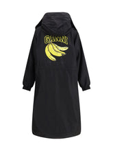 GANNI 34 flyweight banana graphic long parka