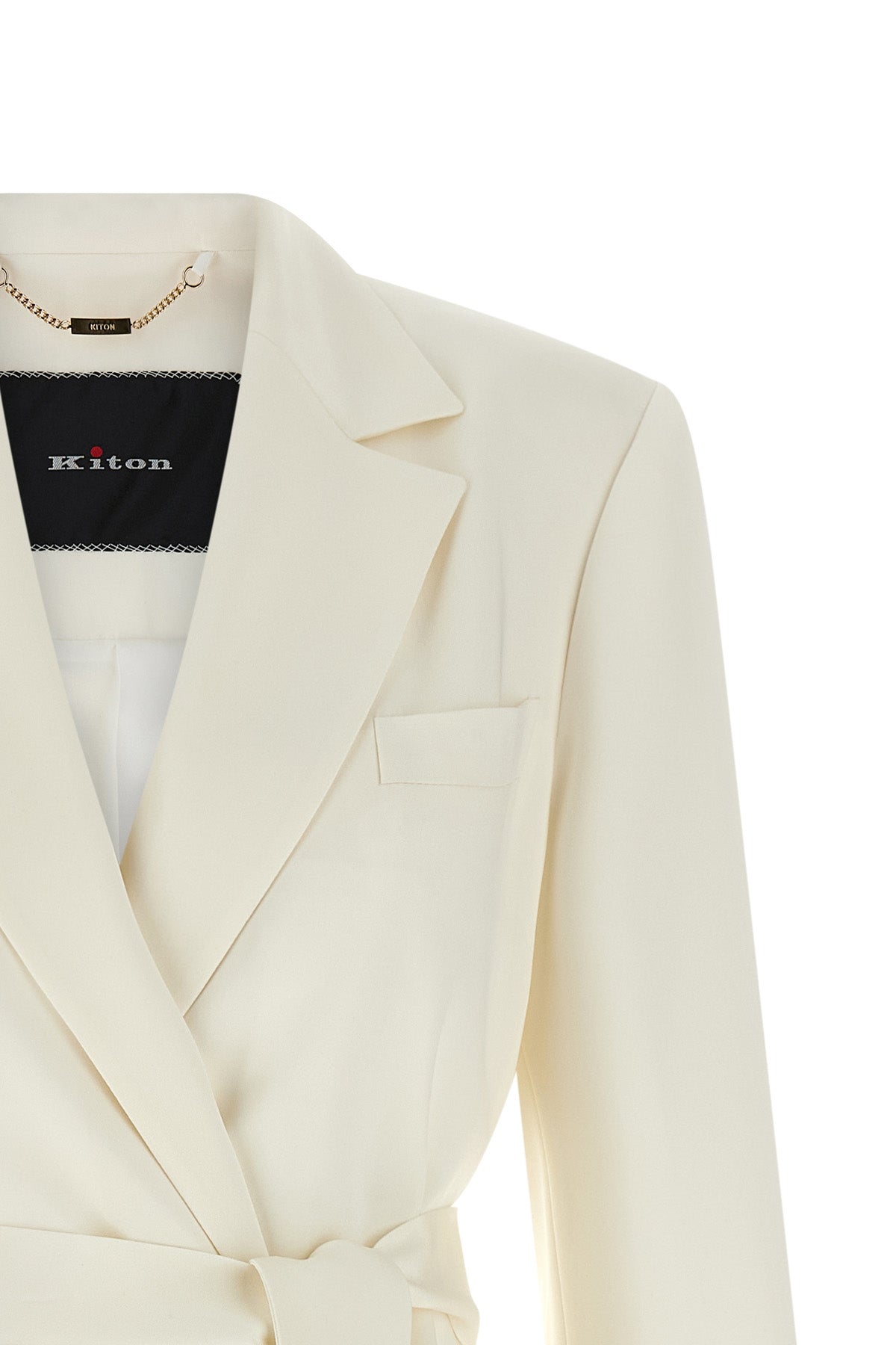 double-breasted silk blazer