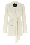 double-breasted silk blazer