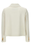 double-breasted cropped wool jacket