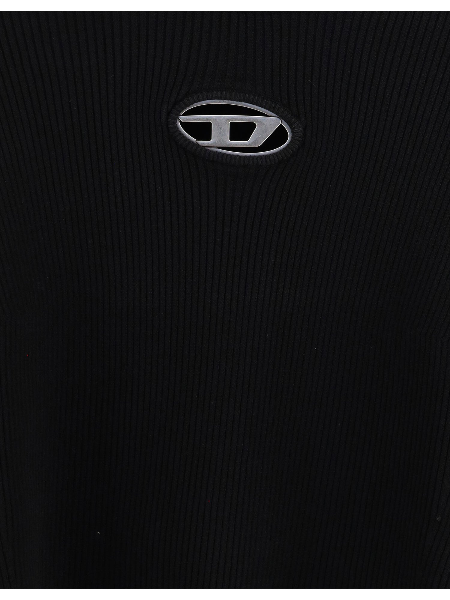 DIESEL M ribbed viscose top with oval d
