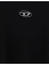 DIESEL M ribbed viscose top with oval d