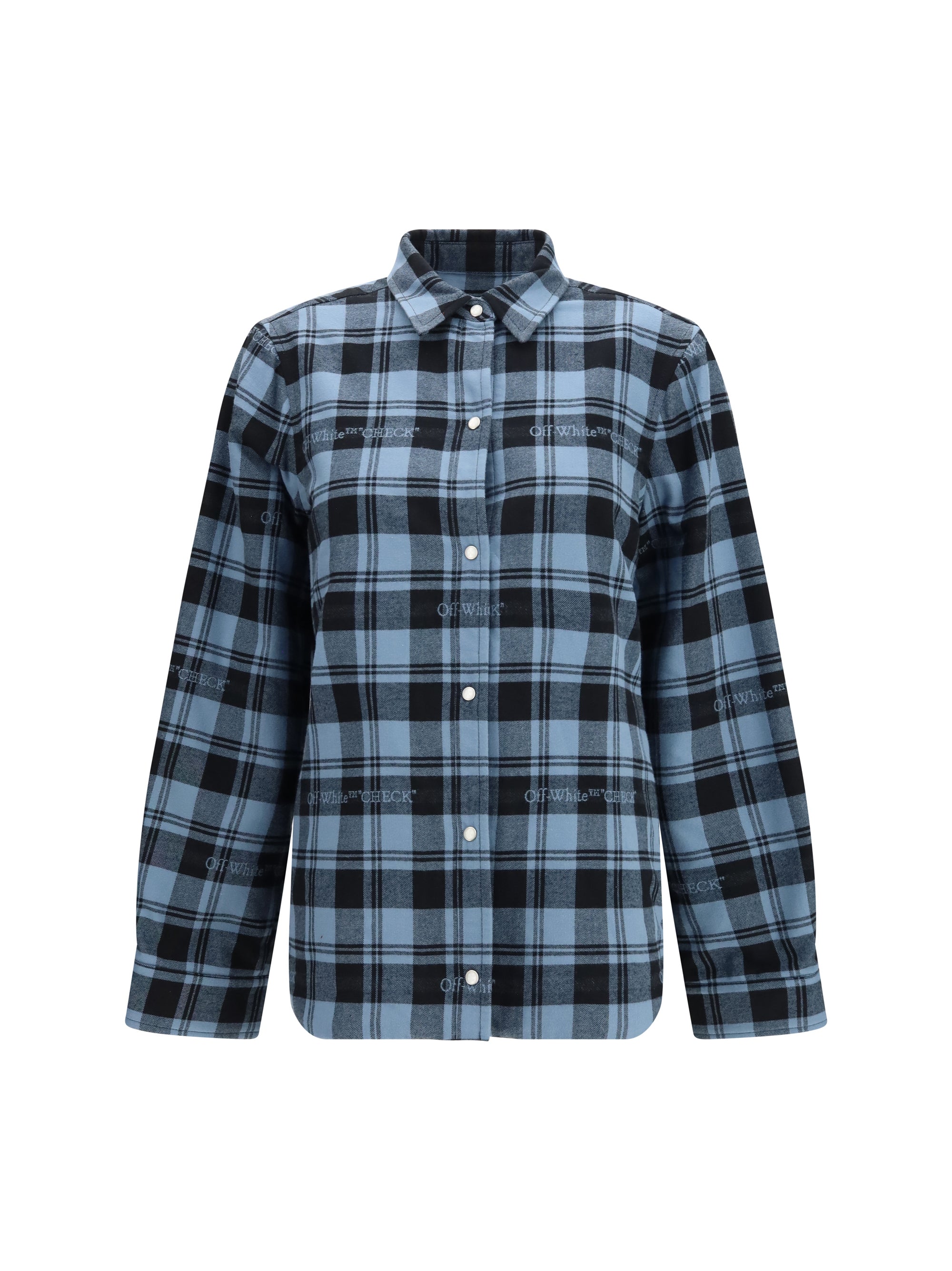 check flannel padded overshirt