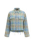 R13 M plaid shirt with frayed hem