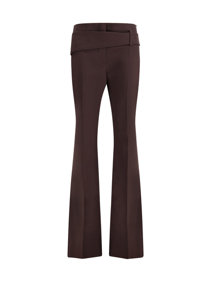 MAX MARA SPORTMAX 38 slim trousers with asymmetric belt