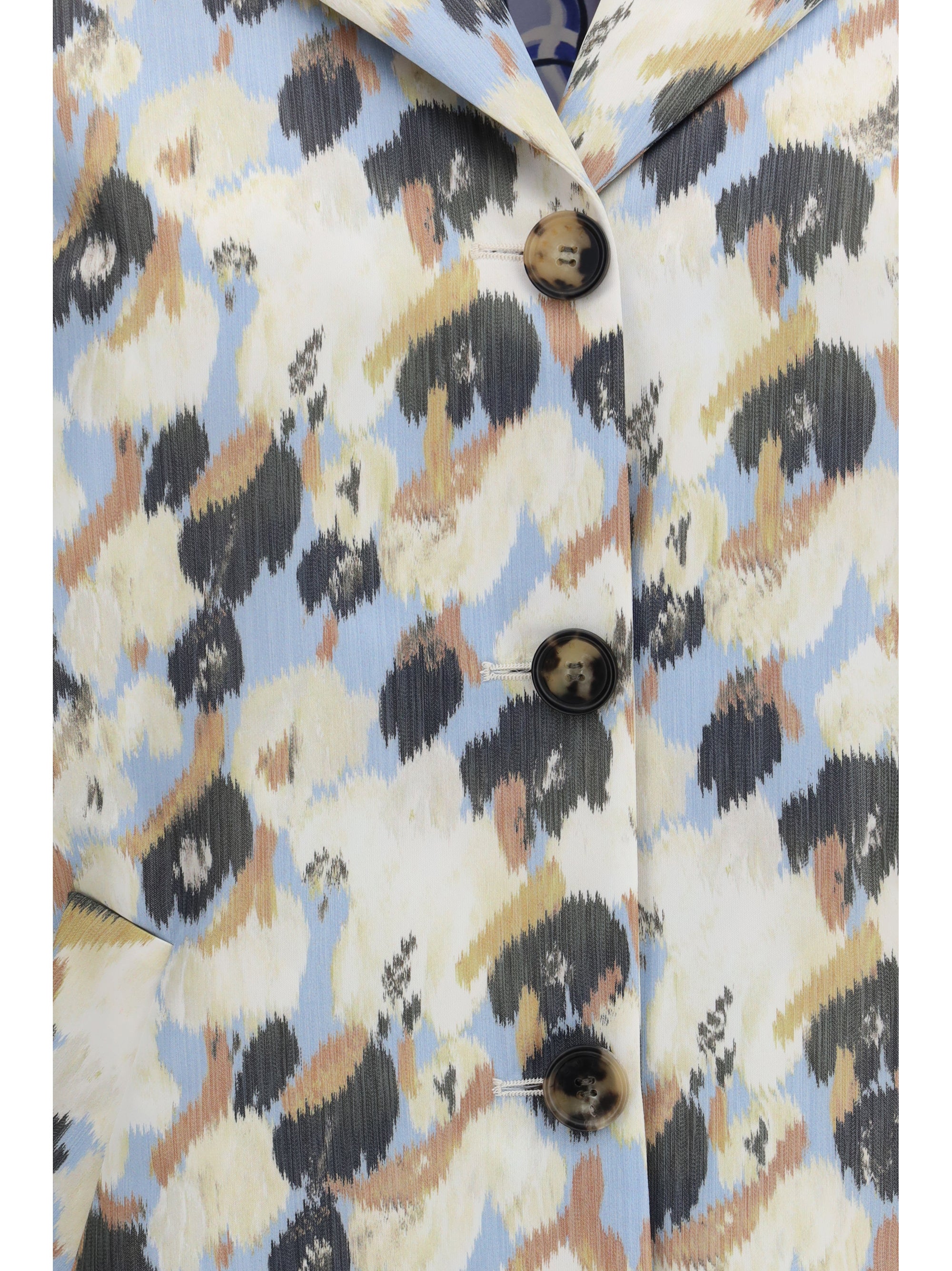 printed button parka coat