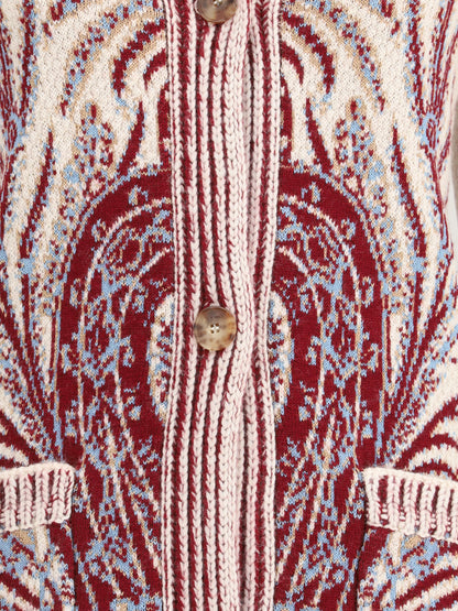 ETRO 38 wool and cotton maxi cardigan
