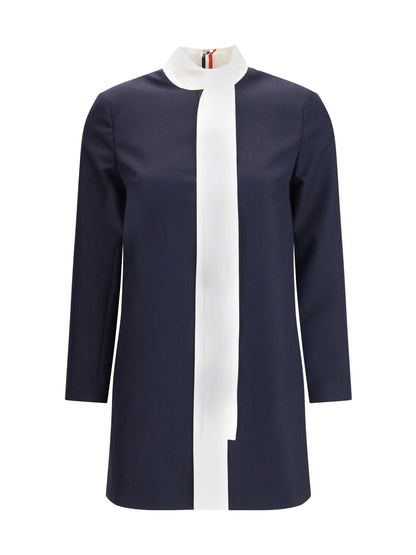 THOM BROWNE 40 high wool suiting shift dress