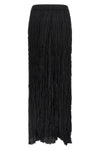 long soph pleated silk skirt