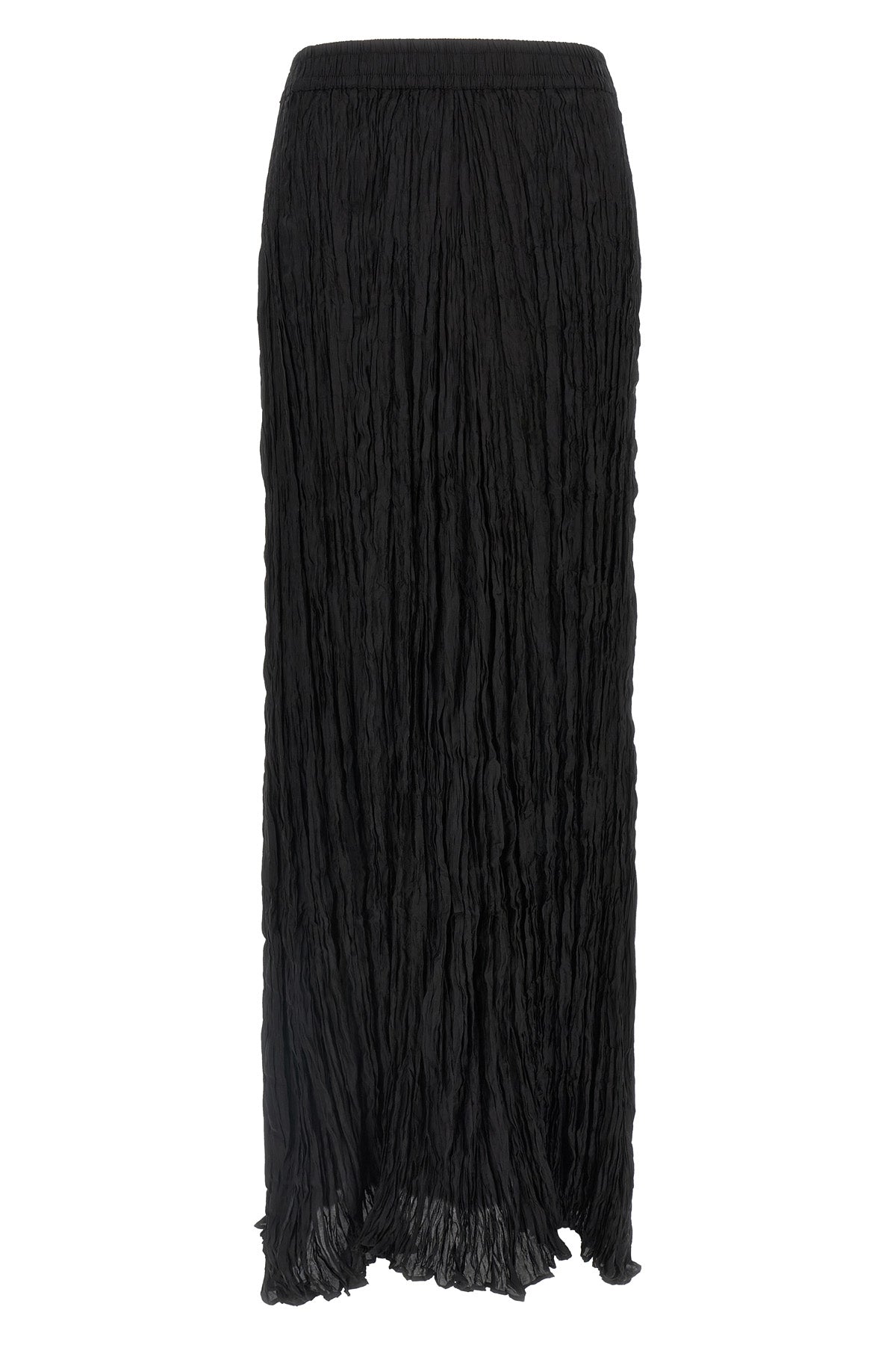 long soph pleated silk skirt
