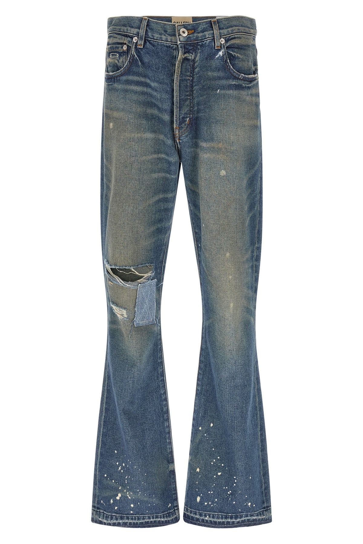 dagger bootcut stonewashed cotton denim jeans