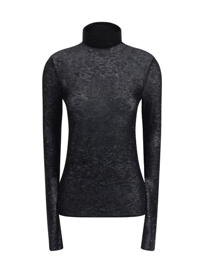 PINKO M long-sleeved turtleneck top