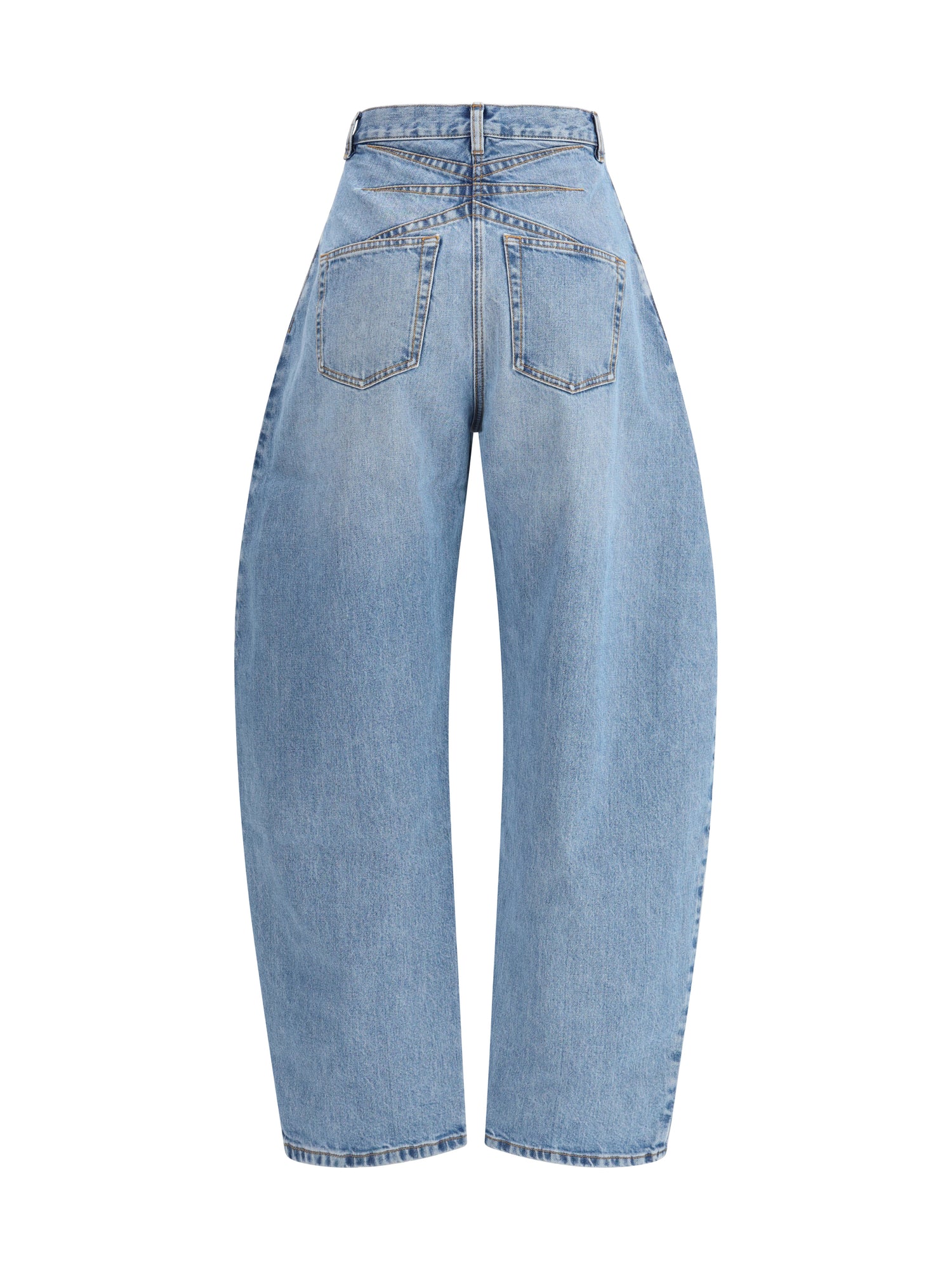 ALAIA 36 rounded denim trousers