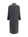 long double-breasted wool coat