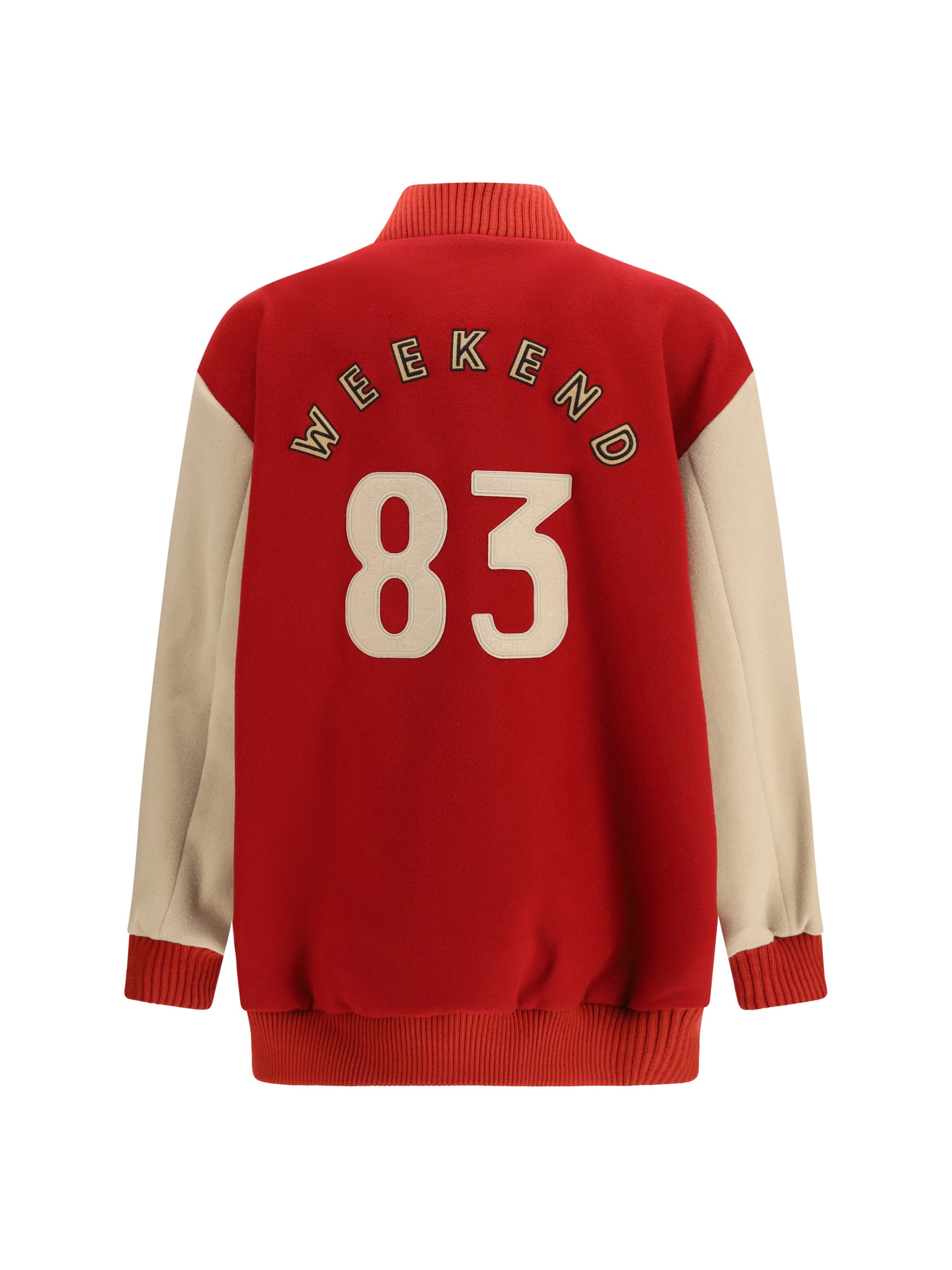 oversized bomber in double wool